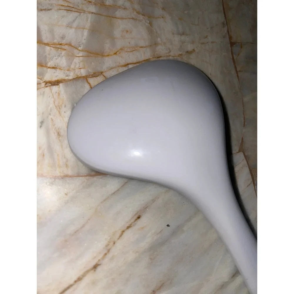 Melamine Serving Ladle Mint Green White Trellis Cane Pattern 10.5 Inch Utensil